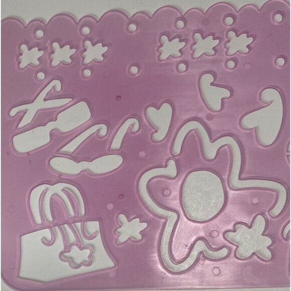 Vintage Barbie-Themed Pink Stencil Template For Crafting & Card Making Purse Ret - Picture 3 of 3